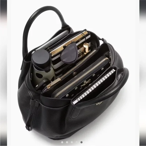 Kate Spade Black Pebbled Leather Shoulder Bag - Picture 5 of 9